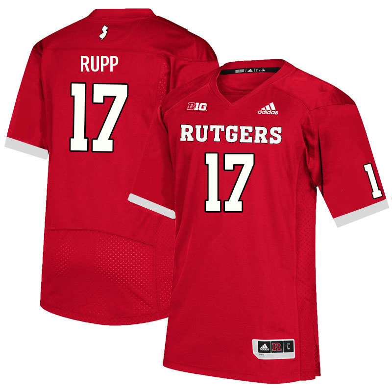 Men #17 Gavin Rupp Rutgers Scarlet Knights College Football Jerseys Sale-Scarlet - Click Image to Close